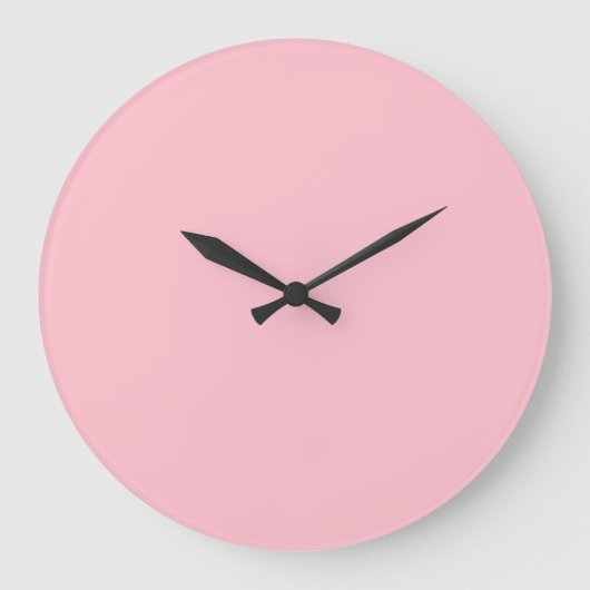 Bubblegum Rosa Farbe Große Wanduhr (Vorderseite)
