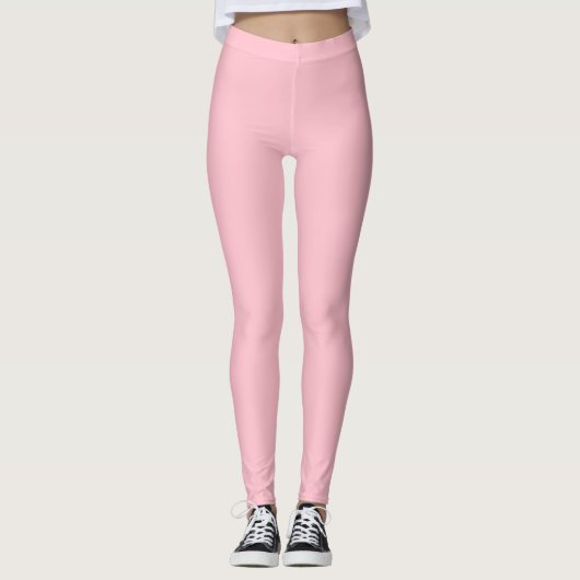 Bubblegum Rosa Farbe Leggings (Vorderseite)