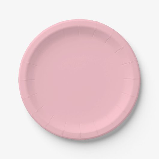 Bubblegum Rosa Farbe Pappteller (Vorderseite)
