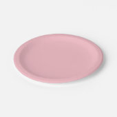 Bubblegum Rosa Farbe Pappteller (Schrägansicht)