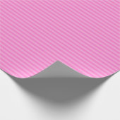 Bubblegum rosa monochromatisches Strippapier Geschenkpapier (Ecke)