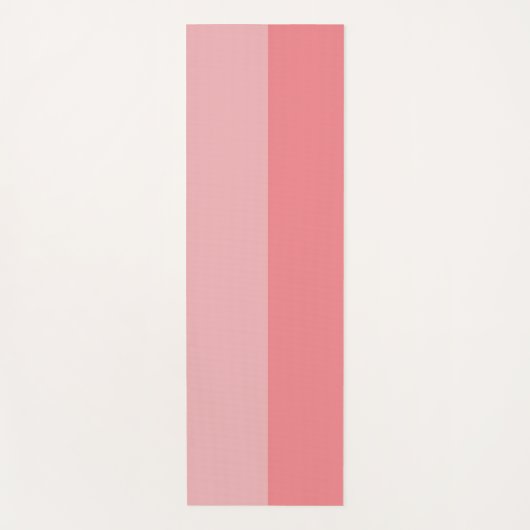 Bubblegum rosa, zwei Töne gestreiftes Yogamat Yogamatte (Vorderseite)