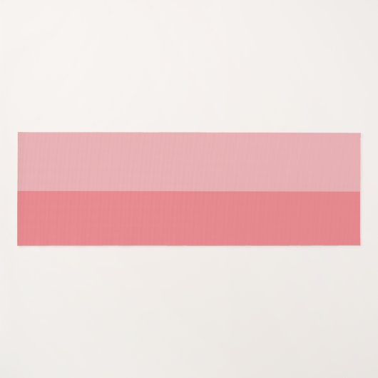 Bubblegum rosa, zwei Töne gestreiftes Yogamat Yogamatte (Vorderseite (Horizontal))
