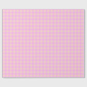 Bubblegum & Soft Peach Gingham Wrapping Paper Geschenkpapier (Flach)