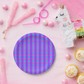 Bubblegum Tartan Print, Pappteller (Party)