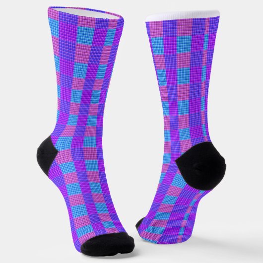 Bubblegum Tartan Print, Socken (Gewinkelt)