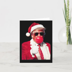 Bubblegum Trump blasen Blase Gum Weihnachts Pink Karte