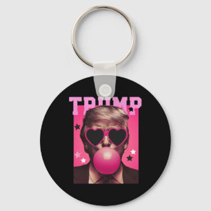 Bubblegum Trump blasen Blase Gum Weihnachts Pink Schlüsselanhänger