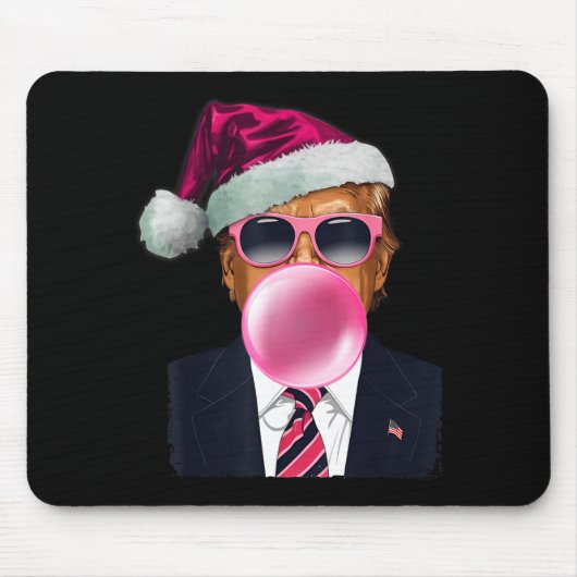 Bubblegum Trump Blowing Bubble Gum Christmas Nk Tr Mousepad (Vorne)