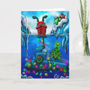 Bubblehead Weihnachtskarte Feiertagskarte