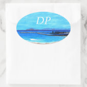 Bubblepacific bumper stickers, DP oval harbor Ovaler Aufkleber (Tasche)