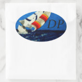 Bubblepazifische Autoaufkleber, 20'fun Ovaler Aufkleber (Tasche)