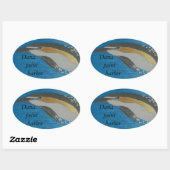 Bubblepazifische Autoaufkleber, Dana Point Hafen Ovaler Aufkleber (Blatt)