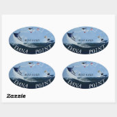 Bubblepazifische Autoaufkleber, Knochengarten DP Ovaler Aufkleber (Blatt)