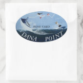 Bubblepazifische Autoaufkleber, Knochengarten DP Ovaler Aufkleber (Tasche)