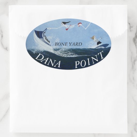 Bubblepazifische Autoaufkleber, Knochengarten DP Ovaler Aufkleber (Tasche)