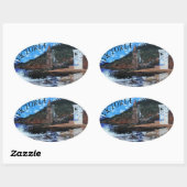 Bubblepazifische Autoaufkleber, Victoria Beach so  Ovaler Aufkleber (Blatt)