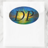 Bubblepazifische Autoaufkleber, Wasserreflektion Ovaler Aufkleber (Tasche)