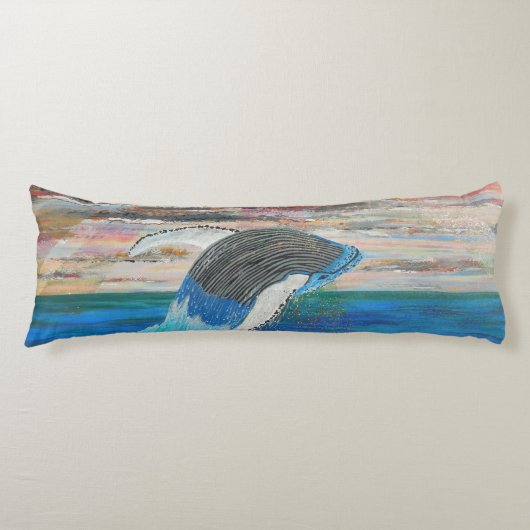 Bubblepazifische Kissen, Grauwal Seitenschläferkissen (Vorderseite)