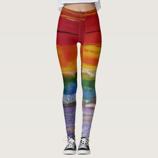 Bubblepazifische Leggings (Vorderseite)