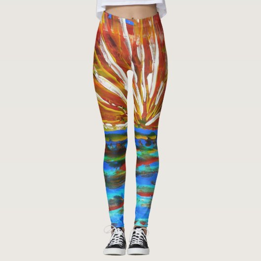 Bubblepazifische Leggings (Vorderseite)