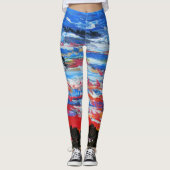 Bubblepazifische Leggings (Vorderseite)