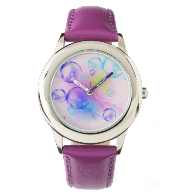 BUBBLES - Abstraktes Bild des Fraktals Kunst - Armbanduhr (Vorderseite)
