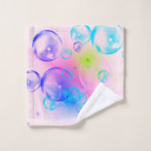 BUBBLES - Abstraktes Bild des Fraktals Kunst - Badhandtuch Set (Waschlappen)