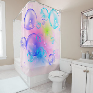 BUBBLES - Abstraktes Bild des Fraktals Kunst - Duschvorhang