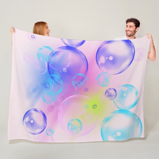 BUBBLES - Abstraktes Bild des Fraktals Kunst - Fleecedecke (Beispiel)
