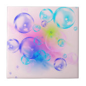 BUBBLES - Abstraktes Bild des Fraktals Kunst - Fliese (Vorderseite)
