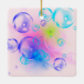 BUBBLES - Abstraktes Bild des Fraktals Kunst - Keramikornament (Rückseite)