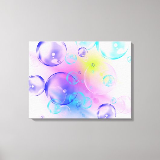 BUBBLES - Abstraktes Bild des Fraktals Kunst - Leinwanddruck (Vorderseite)
