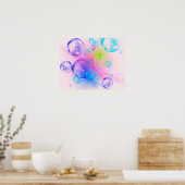 BUBBLES - Abstraktes Bild des Fraktals Kunst - Poster (Küche)