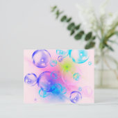 BUBBLES - Abstraktes Bild des Fraktals Kunst - Postkarte (Stehend Vorderseite)