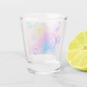 BUBBLES - Abstraktes Bild des Fraktals Kunst - Schnapsglas (Rückseite)