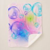 BUBBLES - Abstraktes Bild des Fraktals Kunst - Sherpadecke (Vorderseite)