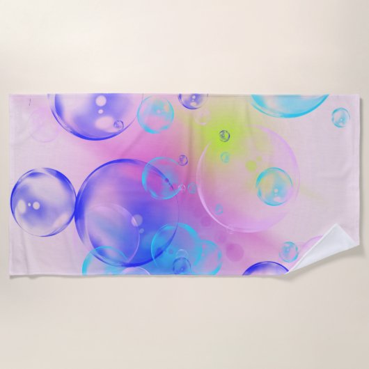 BUBBLES - Abstraktes Bild des Fraktals Kunst - Strandtuch (Vorderseite)