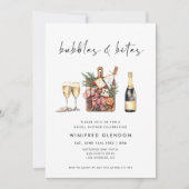 Bubbles and Bites Brautparty Einladung (Vorderseite)