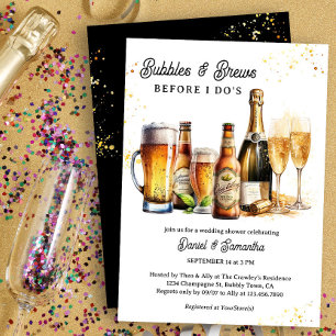 Bubbles and Brews Hochzeitsdusche Verlobungsfeier Einladung