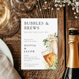 Bubbles and Brews Paarschauer Einladung