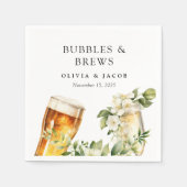 Bubbles and Brews Paarschauer Serviette (Vorderseite)