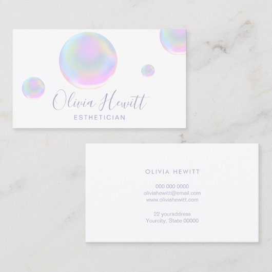 Bubbles Ästhetikerin Visitenkarte (Vorne/Hinten)