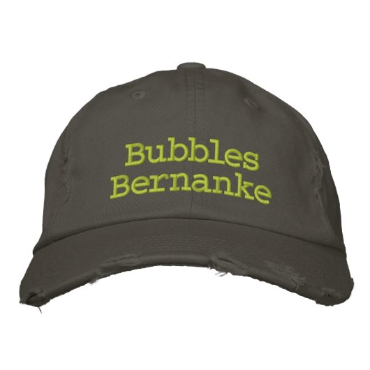 Bubbles Bernanke Bestickte Kappe (Vorderseite)