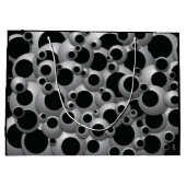 Bubbles Black Large Gift Bag Große Geschenktüte (Rückseite)
