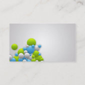 BUBBLES blau, weiß, hellgrau, digital Visitenkarte (Rückseite)