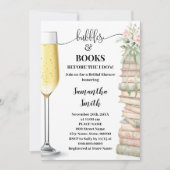 Bubbles & Books before I do Bridal Shower  Einladung (Vorderseite)