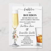 Bubbles & Bourbon Before I do Winter Dusche Einladung (Vorderseite)