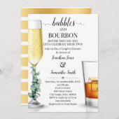 Bubbles & Bourbon, bevor ich dusche Grün Invi Einladung (Vorne/Hinten)