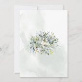 Bubbles & Bourbon vor Baby Due Grüne Dusche Einladung (Rückseite)